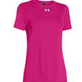 Under Armour Women&#039;s Locker Tee Short Sleeve Tropic Pink White 1268481-654