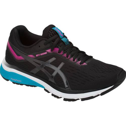 black and pink asics