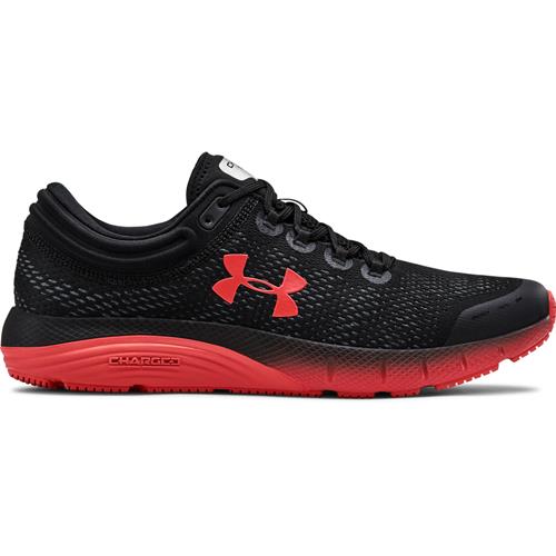 Under Armour Charged Bandit 5 Mens Running Shoe in Black, Martian Red ...