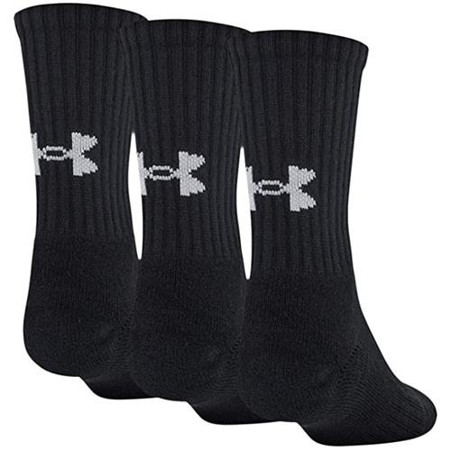 3-Pack UNDER ARMOUR UA Elevated CREW Socks WHITE Men's LARGE 