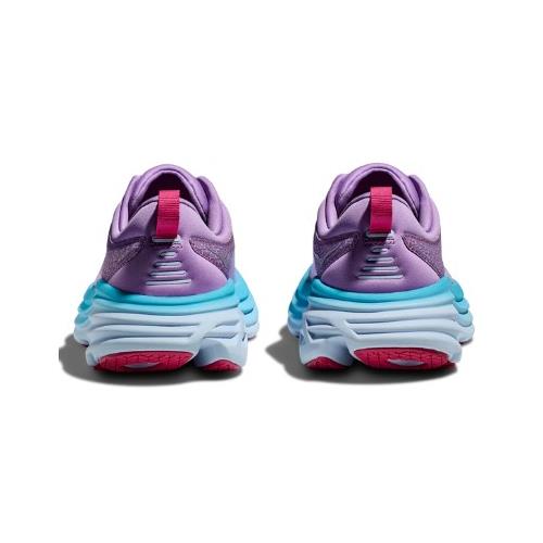NEW WOMENS HOKA ONE ONE BONDI 8 Running shoes Lilac Marble BNIB. 1127952