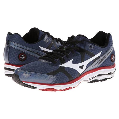 Shoes / Mizuno Wave Rider 17 Men's Running Vintage Indigo, White ...