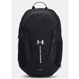 Under Armour Hustle 6.0 Team Backpack Black, Metallic Silver 1384673-001 