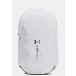 Under Armour Hustle 6.0 Team Backpack White, Mod Gray, Metallic Silver 1384673-100