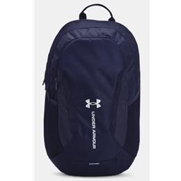 Under Armour Hustle 6.0 Team Backpack Midnight Navy, Metallic Silver 1384673-410