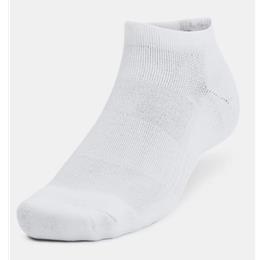 Under Armour Training White Cotton 6-Pack Low Cut Socks 1386316-100 